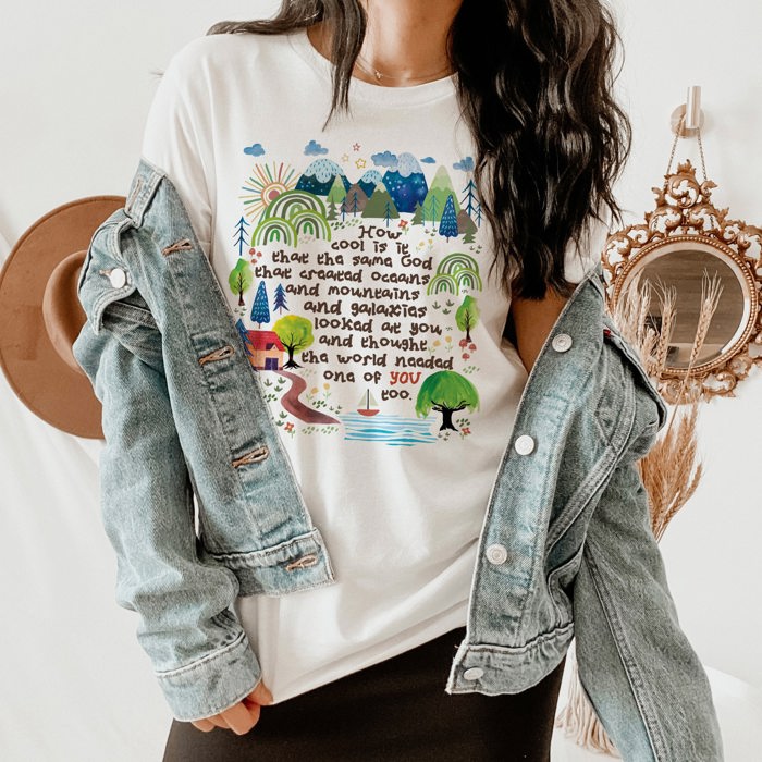 World Needs You Too Nature God Quote | UNISEX Relaxed Jersey T-Shirt