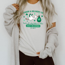  Labor and Delivery Co. St. Patrick's Day Delivery Stork Nurse Doctor Medical Soft Cozy Longer Length Unisex Graphic Tee T-shirt