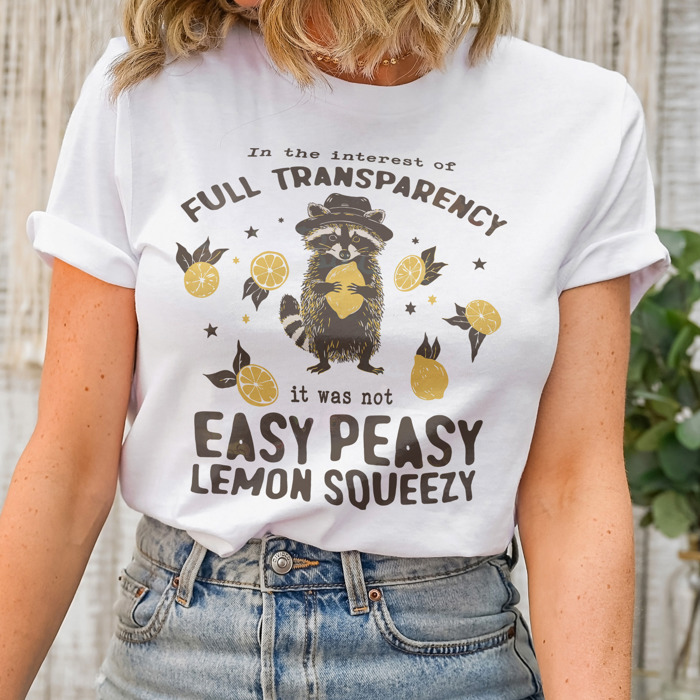 In the interest of full transparency it was not easy peasy. Raccoon Realness: The Transparency Tee Soft Cozy Longer Length Unisex Graphic Tee T-shirt