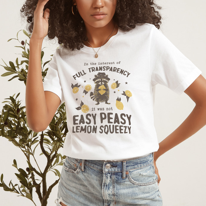 In the interest of full transparency it was not easy peasy. Raccoon Realness: The Transparency Tee Soft Cozy Longer Length Unisex Graphic Tee T-shirt