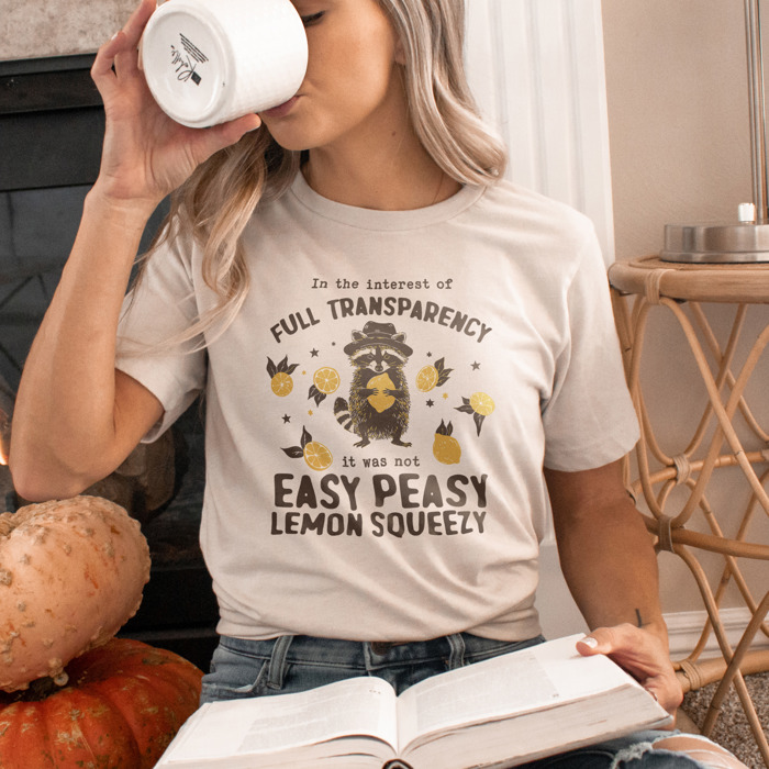 In the interest of full transparency it was not easy peasy. Raccoon Realness: The Transparency Tee Soft Cozy Longer Length Unisex Graphic Tee T-shirt