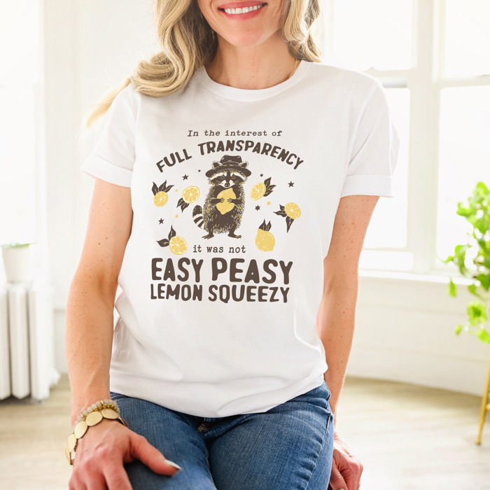 In the interest of full transparency it was not easy peasy. Raccoon Realness: The Transparency Tee Soft Cozy Longer Length Unisex Graphic Tee T-shirt