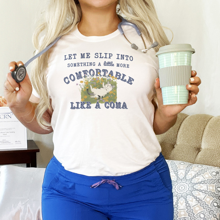 Let me slip into something a little more comfortable like a coma Chill Cat Comfort Tee Soft Cozy Longer Length Unisex Graphic Tee T-shirt