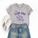  In My Flop Era Funny Teddy Bear Lazy Days Self Fare Soft Cozy Longer Length Unisex Graphic Tee T-shirt