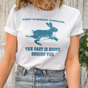  Keep Running, Comrade! Soft Cozy Longer Length Unisex Graphic Tee T-shirt