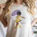  Magic Salt Woman Umbrella Elegance Soft Cozy Longer Length Unisex Graphic Tee T-shirt