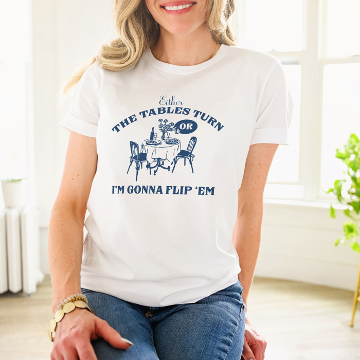 Flip the Script Soft Cozy Longer Length Unisex Graphic Tee T-shirt