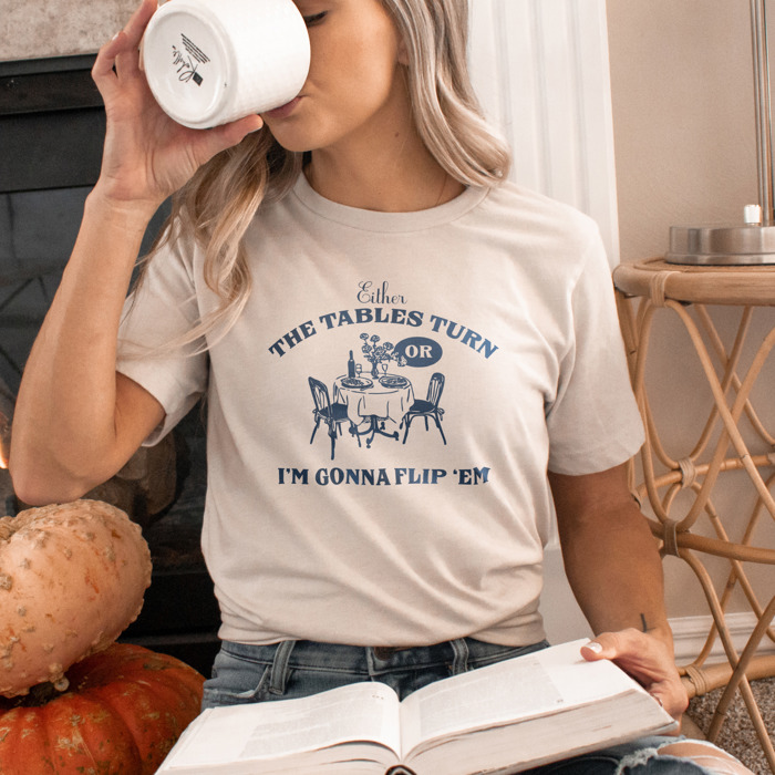 Flip the Script Soft Cozy Longer Length Unisex Graphic Tee T-shirt