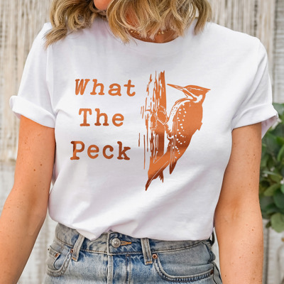 What The Peck: Nature's Quirky Charm Soft Cozy Longer Length Unisex Graphic Tee T-shirt