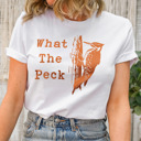  What The Peck: Nature's Quirky Charm Soft Cozy Longer Length Unisex Graphic Tee T-shirt