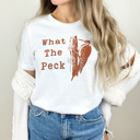  What The Peck: Nature's Quirky Charm Soft Cozy Longer Length Unisex Graphic Tee T-shirt