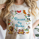  Raised by Books Golden Nostalgic Teacher Read Reading Love Little Retro Vintage Nostalgia Soft Unisex Graphic Tee T-shirt