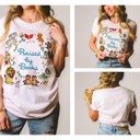  Raised by Books Golden Nostalgic Teacher Read Reading Love Little Retro Vintage Nostalgia Soft Unisex Graphic Tee T-shirt