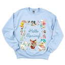  Springtime Delights: Say Hello to Spring! Vintage Nostalgia Soft Unisex Graphic Sweatshirt Print