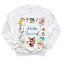  Springtime Delights: Say Hello to Spring! Vintage Nostalgia Soft Unisex Graphic Sweatshirt Print