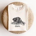  Funny Sarcastic Dam Beaver Animal Pun Soft Cozy Longer Length Unisex Graphic Tee T-shirt