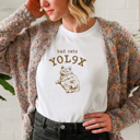  YOL9X: Embrace Your Inner Bad Cat Soft Cozy Longer Length Unisex Graphic Tee T-shirt