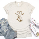  YOL9X: Embrace Your Inner Bad Cat Soft Cozy Longer Length Unisex Graphic Tee T-shirt