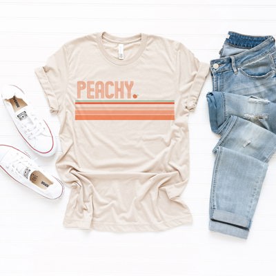 Just Peachy Stripes Ultra Soft Graphic Tee Unisex Soft Tee T-shirt