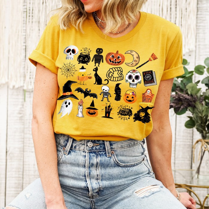 It's the Little Things Happy Halloween Women's Relaxed Tee (Unisex) Stylish and Comfortable Jersey T-Shirt