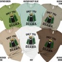  Only You Can Prevent Drama Llama Smokey Parody Bear Soft Cozy Longer Length Unisex Graphic Tee T-shirt