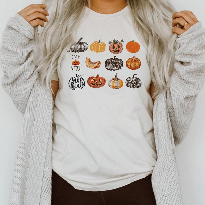 Pumpkin Harvest It's the Little Things that make the best memories Soft Unisex Graphic Tee T-shirt