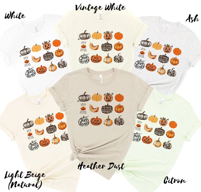 Pumpkin Harvest It's the Little Things that make the best memories Soft Unisex Graphic Tee T-shirt