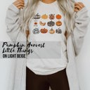  Pumpkin Harvest It's the Little Things that make the best memories Soft Unisex Graphic Tee T-shirt