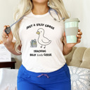  Just a Silly Goose Teaching Silly Little Geese Soft Cozy Longer Length Unisex Graphic Tee T-shirt