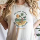  EVEN THE WIND & THE WAVES Obey HIM Surfs Up Soft Cozy Longer Length Unisex Graphic Tee T-shirt