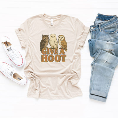 Giveahoot Soft Cozy Longer Length Unisex Graphic Tee T-shirt