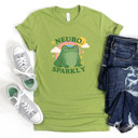  NEURO SPARKLY | Ribbiting Joy: A Sparkly Adventure Soft Cozy Longer Length Unisex Graphic Tee T-shirt