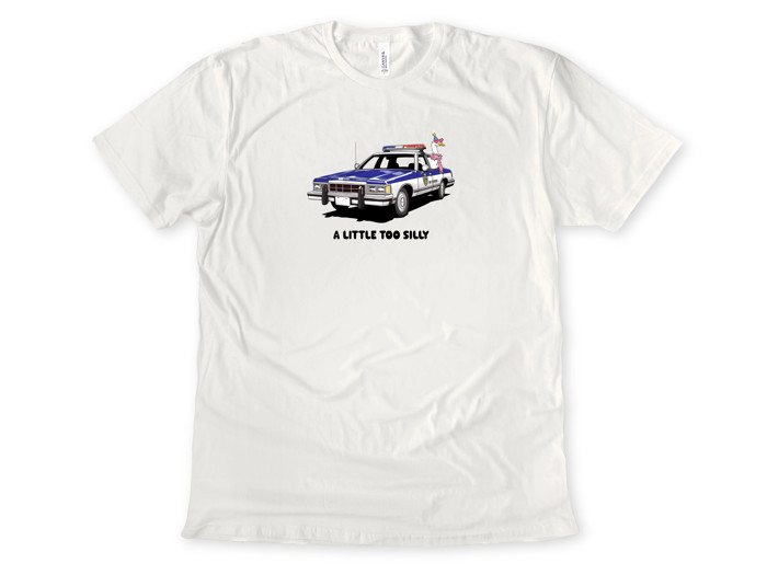 A LITTLE TOO SILLY | Policing the Fun with a Wacky Twist! Soft Cozy Longer Length Unisex Graphic Tee T-shirt