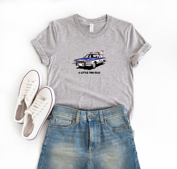 A LITTLE TOO SILLY | Policing the Fun with a Wacky Twist! Soft Cozy Longer Length Unisex Graphic Tee T-shirt