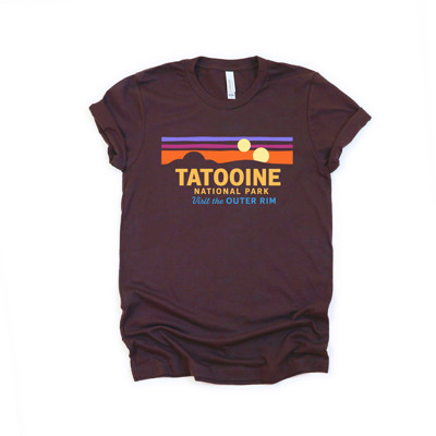 TATOOINE NATIONAL PARK | A Journey to the Outer Rim: Explore the Stars! Soft Cozy Longer Length Unisex Graphic Tee T-shirt