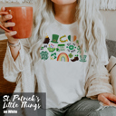  St. Patrick's Day It's the Little Things in Life that make the best memories Soft Cozy Longer Length Unisex Graphic Tee T-shirt