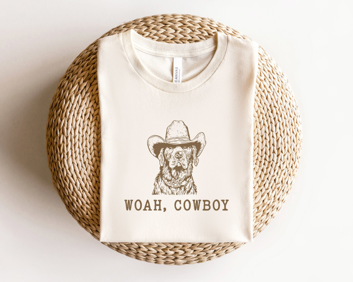 WOAH, COWBOY | Saddle Up for Adventure! Soft Cozy Longer Length Unisex Graphic Tee T-shirt