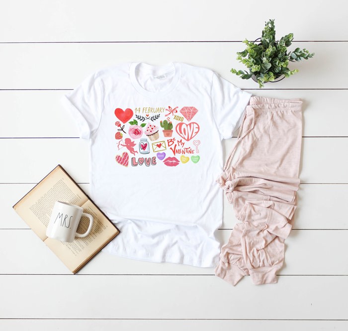 Happy Valentine's Day It's the Little Things that make the best memories Soft Unisex Graphic Tee T-shirt