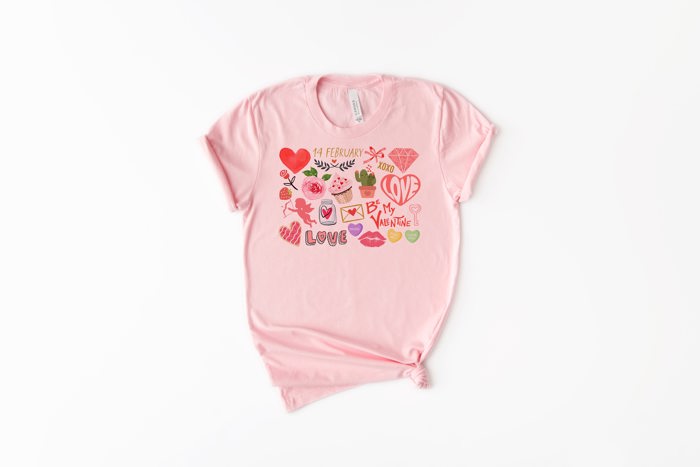 Happy Valentine's Day It's the Little Things that make the best memories Soft Unisex Graphic Tee T-shirt