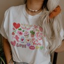  Happy Valentine's Day It's the Little Things that make the best memories Soft Unisex Graphic Tee T-shirt