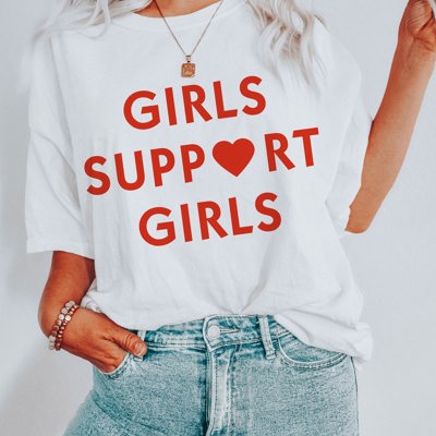 Girls Support Girls Ultra Soft Graphic Tee Unisex Soft Tee T-shirt