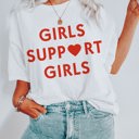  Girls Support Girls Ultra Soft Graphic Tee Unisex Soft Tee T-shirt