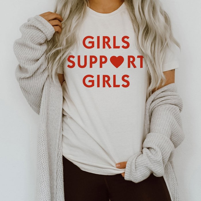 Girls Support Girls Ultra Soft Graphic Tee Unisex Soft Tee T-shirt