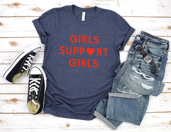 Girls Support Girls Ultra Soft Graphic Tee Unisex Soft Tee T-shirt