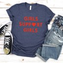  Girls Support Girls Ultra Soft Graphic Tee Unisex Soft Tee T-shirt