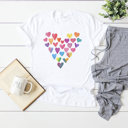  Artsy Watercolor 25 Hearts Soft Unisex Graphic Tee T-shirt