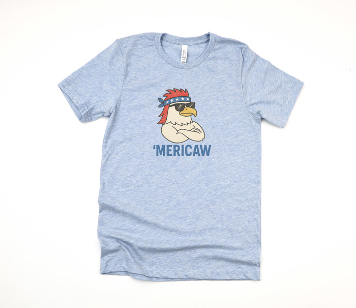 MERICAW  Freedom Fowl: Embrace Your Inner Rebel! Soft Cozy Longer Length Unisex Graphic Tee T-shirt