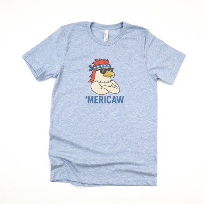MERICAW  Freedom Fowl: Embrace Your Inner Rebel! Soft Cozy Longer Length Unisex Graphic Tee T-shirt