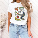  a little cute, a little creepy | Embrace the Adorable Eerie Soft Cozy Longer Length Unisex Graphic Tee T-shirt