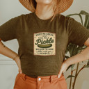  PAINT ME GREEN and CALL ME A PICKLE BECAUSE I'M DONE dillin' with you PEOPLE | Embrace Your Inner Pickle: It’s Time to Stand Out! Soft Cozy Longer Length Unisex Graphic Tee T-shirt